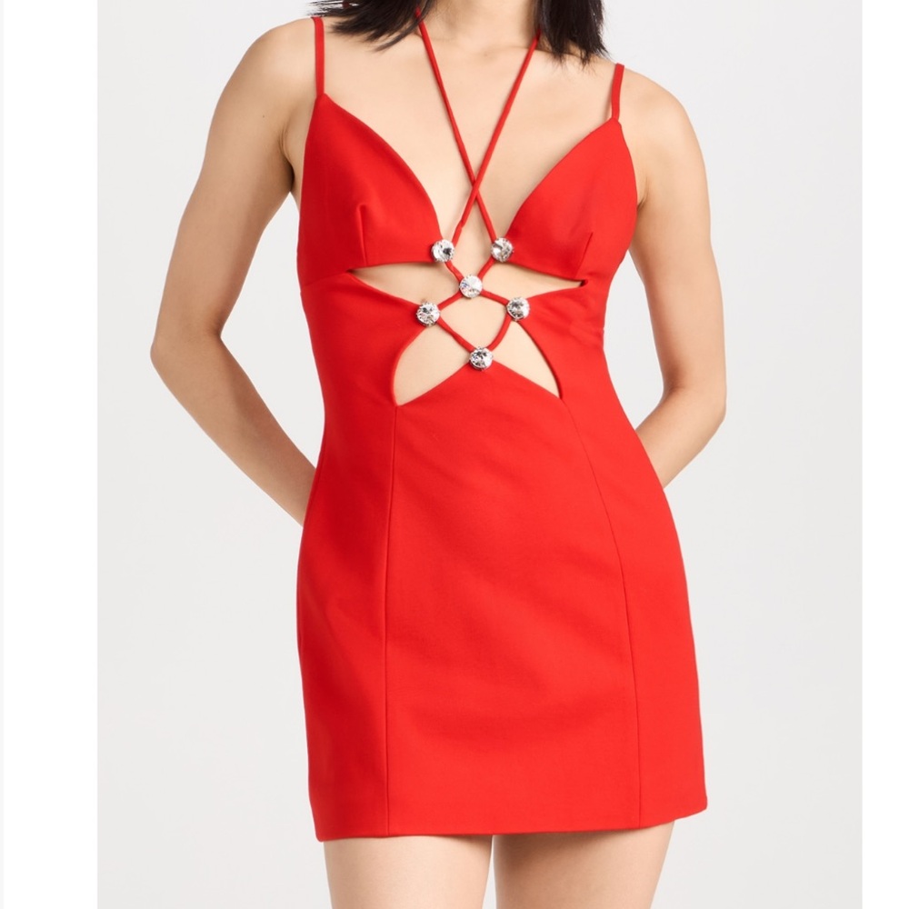 AREA Star Cutout Mini Dress NWT SZ S